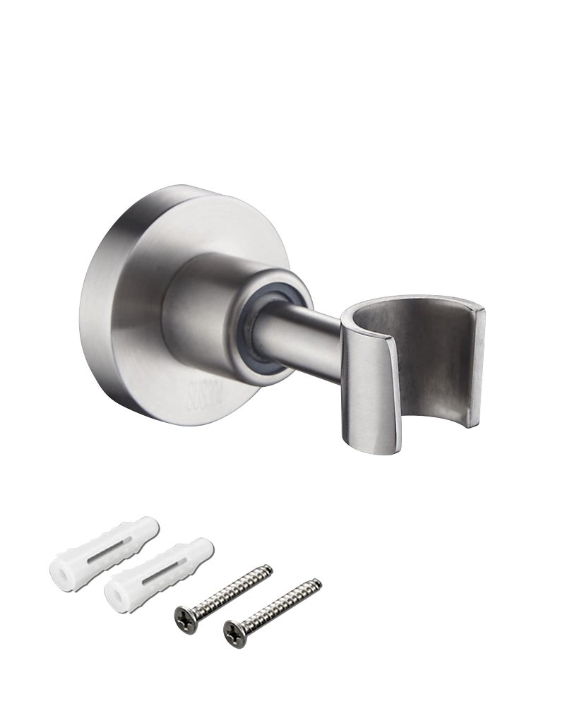PHASAT Handheld Shower Head Holder Adjustable 304 Stainless Steel Handheld Shower Head Bracket Holder Wall Mount,Shower Wand Holder Brushed Nickel,A13021N - Image 1